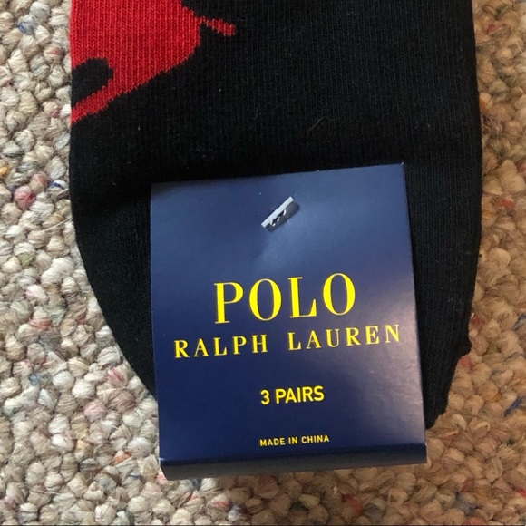 π Polo Ralph Lauren Big Pony Socks 3 Pack - Picture 6 of 6